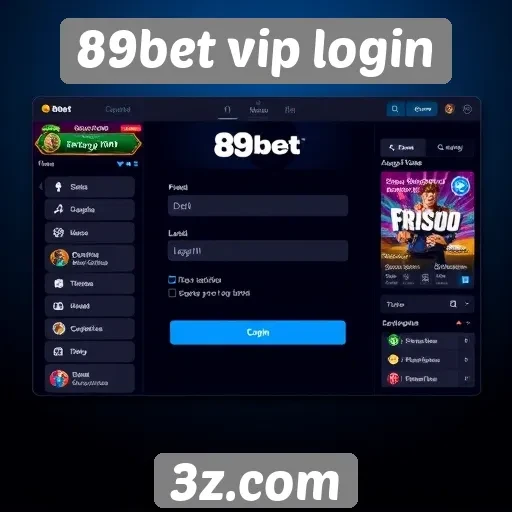 Interface do usuário no 89bet vip login